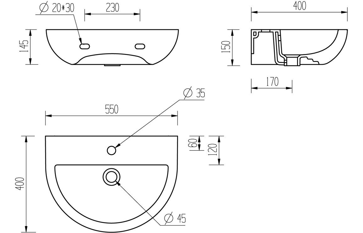pure-550x400mm-1th-basin-full-pedestal 1