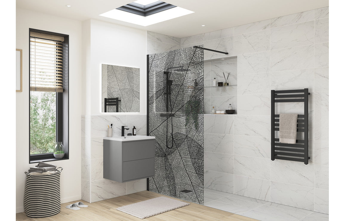 gemina-1200mm-leaf-design-wetroom-panel-black 1