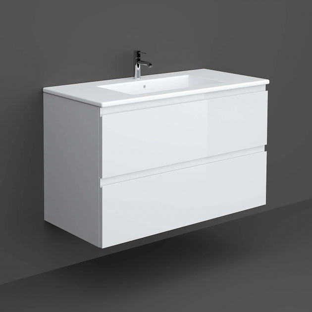 RAK Resort 650mm 2-Drawer Wall Hung Vanity Unit