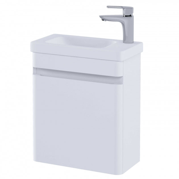 RAK Resort 450mm 1-Door Wall Hung Vanity Unit - White