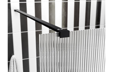 gemina-1200mm-fluted-wetroom-panel-support-bar-black 2