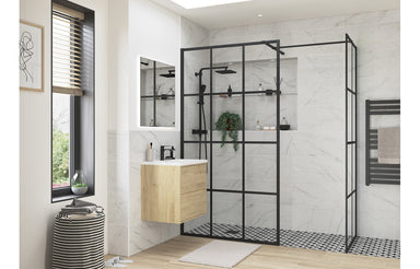 gemina-1200mm-framed-wetroom-panel-black 2