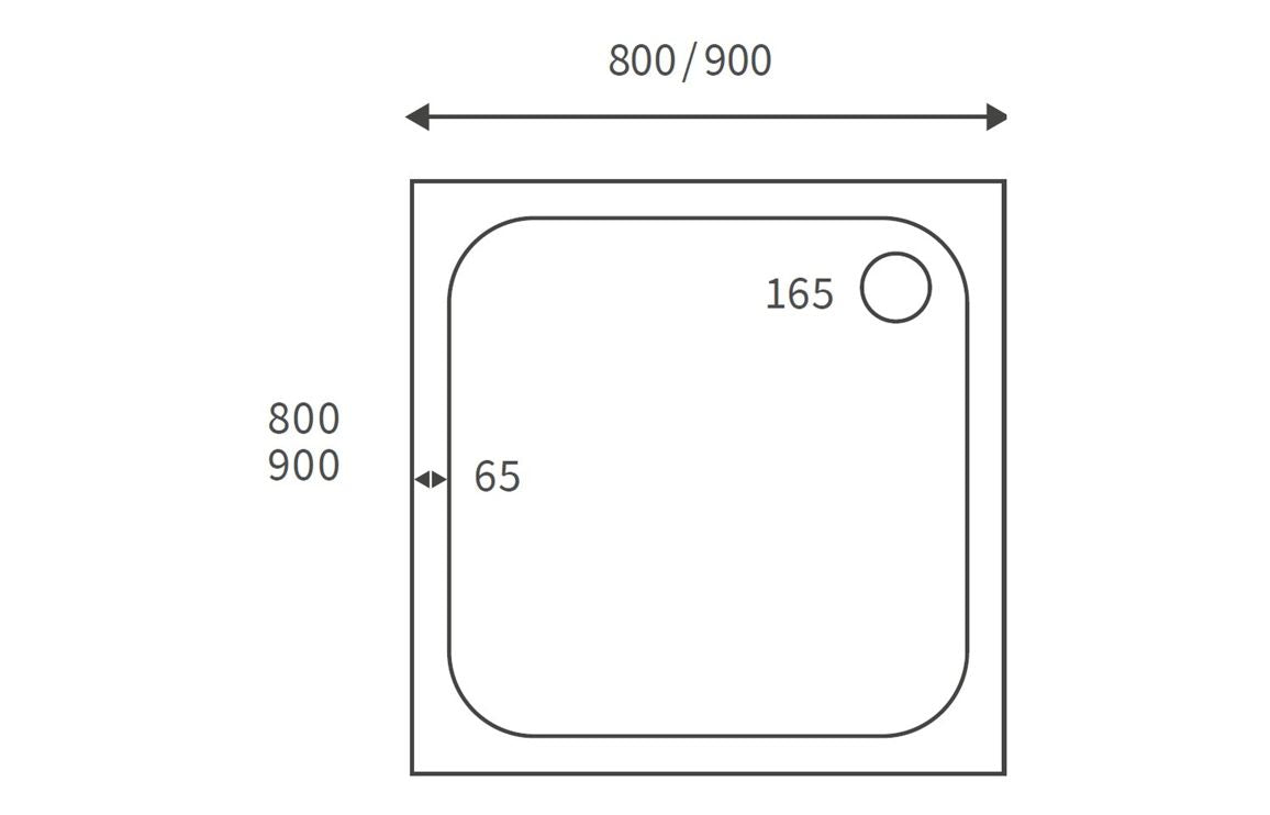 25mm-anti-slip-ultra-slim-800mm-square-tray-waste 2