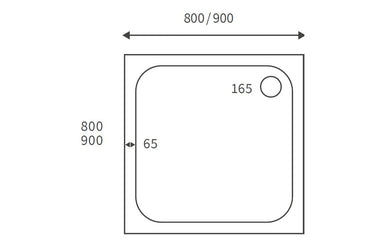 25mm-anti-slip-ultra-slim-800mm-square-tray-waste 2