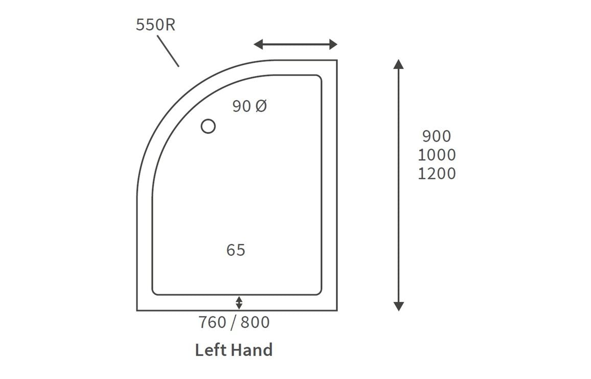 45mm-low-profile-1000x800mm-offset-quadrant-tray-waste-lh 2