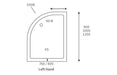 45mm-low-profile-1000x800mm-offset-quadrant-tray-waste-lh 2