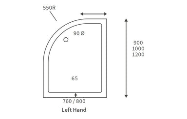 45mm-low-profile-900x760mm-offset-quadrant-tray-waste-lh 2