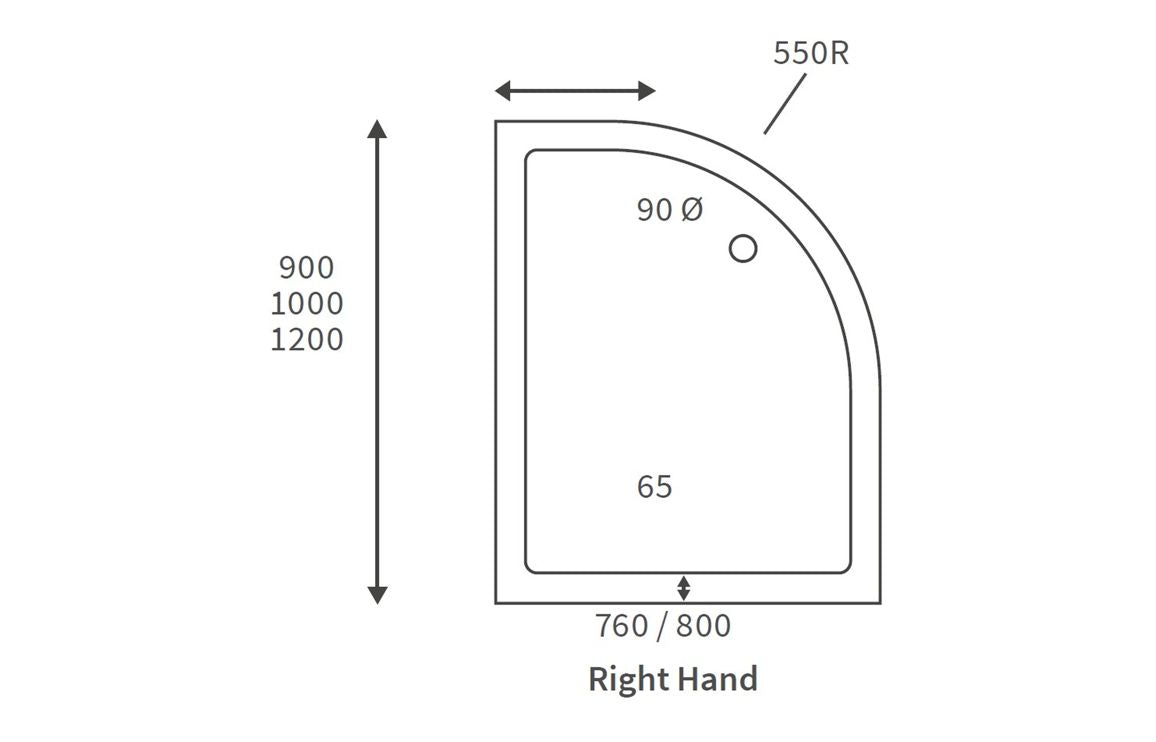 45mm-low-profile-1000x800mm-offset-quadrant-tray-waste-rh 2