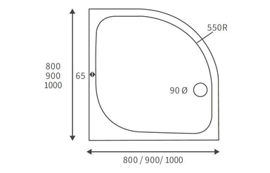 45mm-low-profile-1000mm-quadrant-tray-waste 2