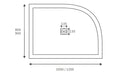 25mm-ultra-slim-1200mm-x-900mm-offset-quadrant-tray-waste-lh 2