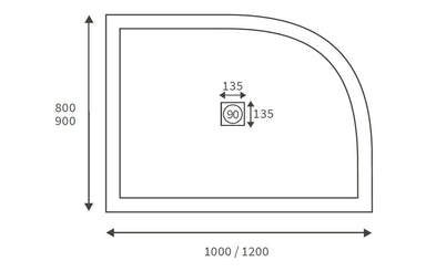 25mm-ultra-slim-1200mm-x-900mm-offset-quadrant-tray-waste-lh 2