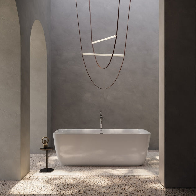 RAK Contour Freestanding Square Bath 1800mm x 800mm - Alpine White