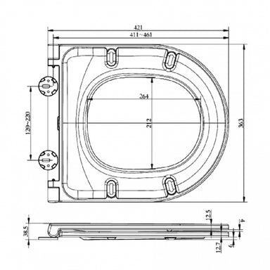 RAK-Feeling Soft Close Seat in Matt Grey