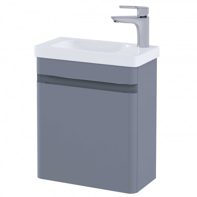 RAK Resort 450mm 1-Door Wall Hung Vanity Unit - Grey