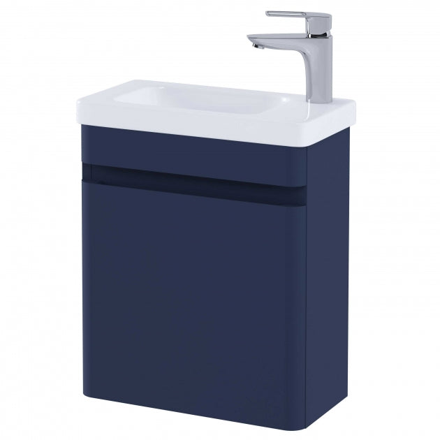 RAK Resort 450mm 1-Door Wall Hung Vanity Unit - Denim Blue