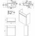 RAK Resort 450mm 1-Door Wall Hung Vanity Unit