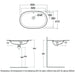 RAK Variant Oval Undermount Countertop Basin 600mm Wide - Tap Hole