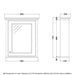 RAK Washington Mirrored Bathroom Cabinet 650mm W x 750mm H - Cappuccino