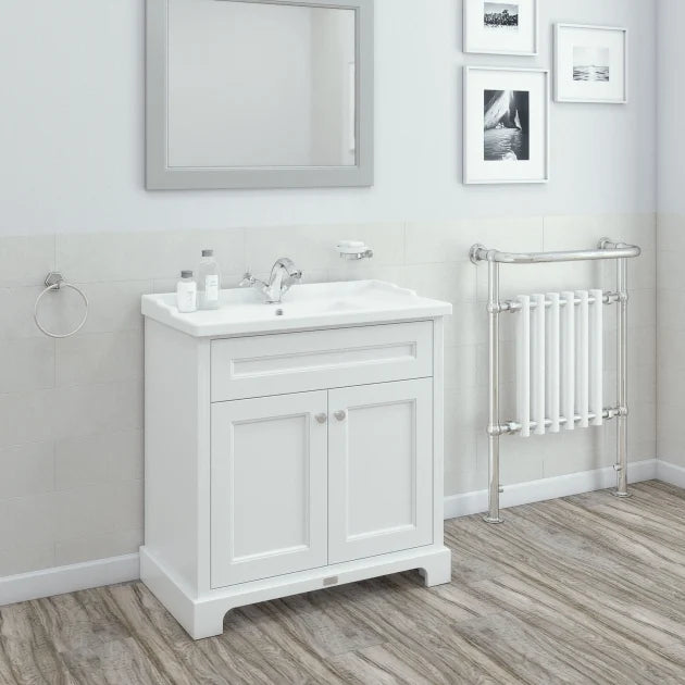 RAK Washington Framed Bathroom Mirror - 650mm H x 785mm W - White