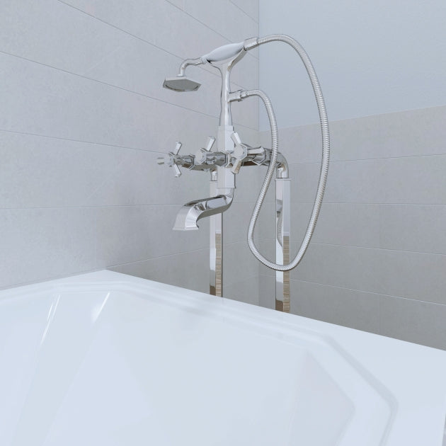 RAK Washington Freestanding Bath Shower Mixer Tap - Chrome