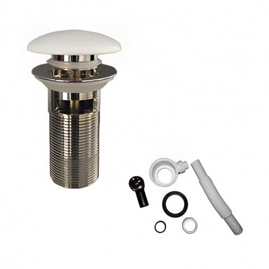 RAK White Ceramic Click Clack Waste c/w Chrome Overflow Kit