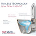 RAK Washington Rimless Wall Hung Toilet - Greige Soft Close Wood Seat